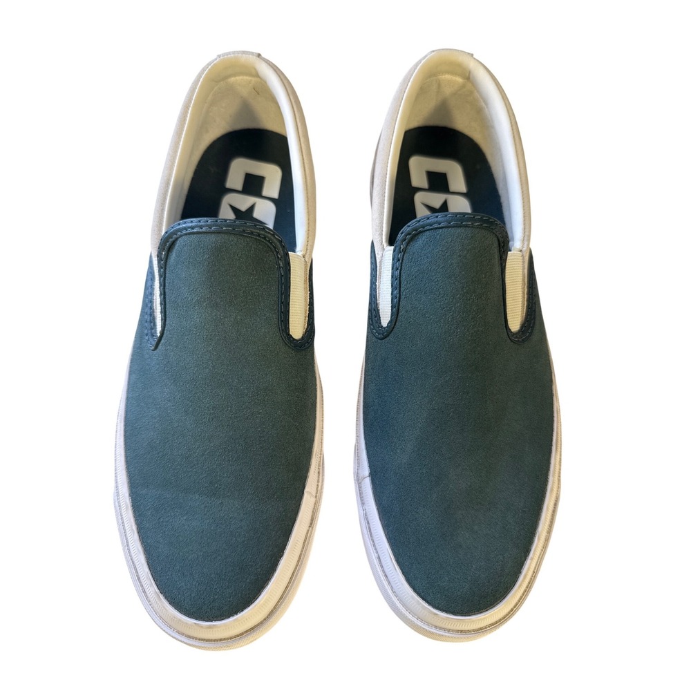 Converse CONS One Star CC Slip On Suede Sneakers Green Cream skater. Sz 9.5